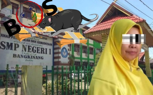 Gedung Sekolah Rusak, Dana BOS Rp5,4 Miliar Dipertanyakan: Mahasiswa Desak Kejari Kampar Periksa Mantan Kepsek SMPN 1 Bangkinang