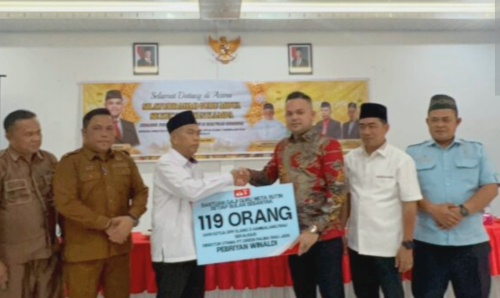 Komit dan Peduli Pendidikan di Kampar, Pebriyan Winaldi Bantu 119 Guru MDTA dan 50 Anak Yatim se-Kampa