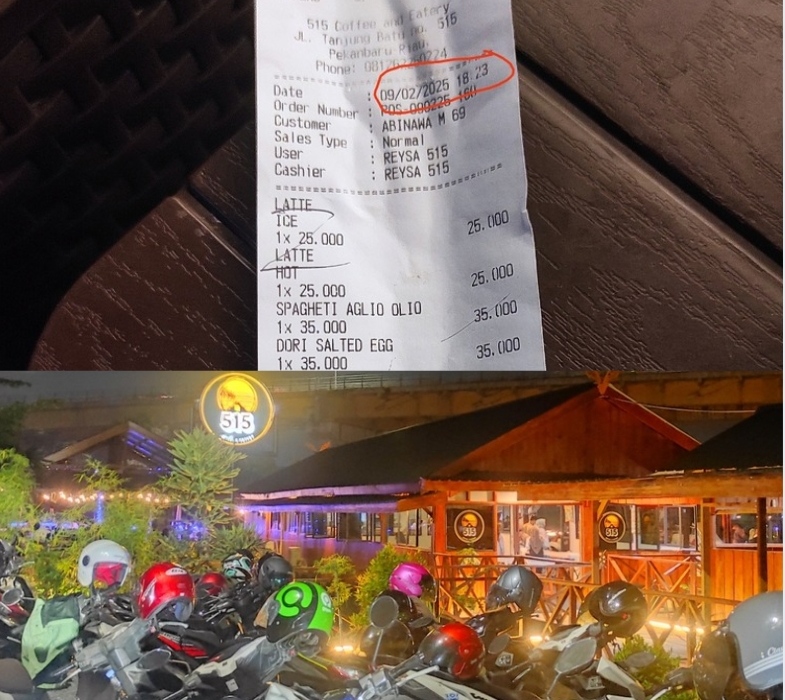 Pengunjung 515 Coffee and Eatry Pekanbaru Dibuat Kecewa, Pelayanan Buruk dan Tidak Profesional ?